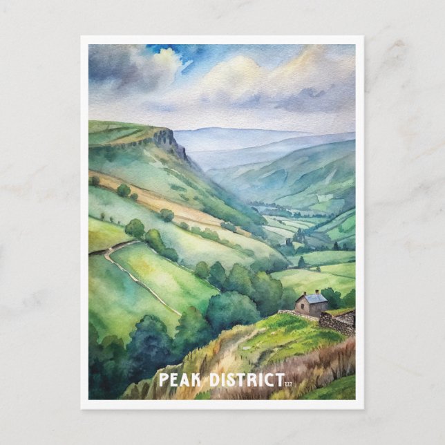 Nationalpark Peak District Postkarte (Vorderseite)