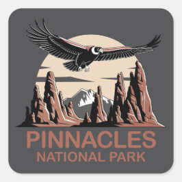 Nationalpark Pinnacles Quadratischer Aufkleber