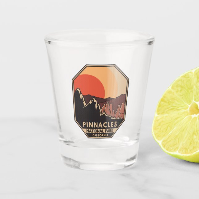 Nationalpark Pinnacles Schnapsglas (Vorderseite)