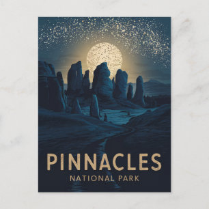 Nationalpark Pinnacles - Vollmond - Feiertagspostkarte