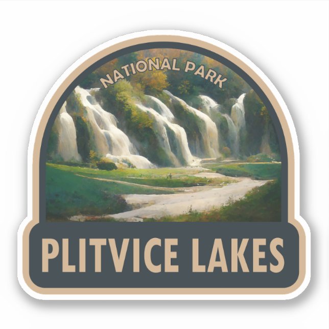 Nationalpark Plitvicer Seen Kroatien Aufkleber (Vorderseite)