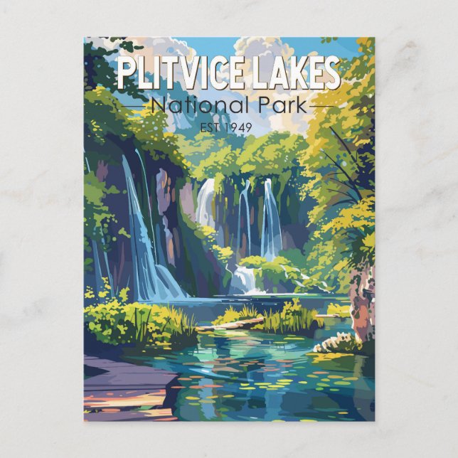 Nationalpark Plitvicer Seen Kroatien Postkarte (Vorderseite)