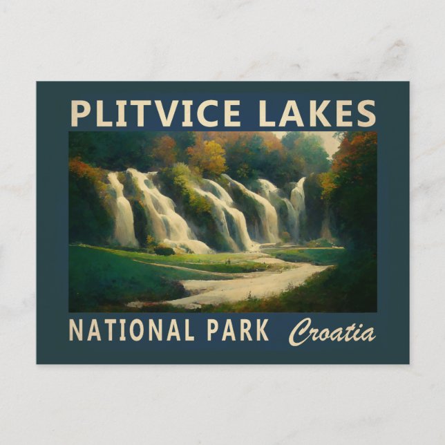 Nationalpark Plitvicer Seen Kroatien Postkarte (Vorderseite)