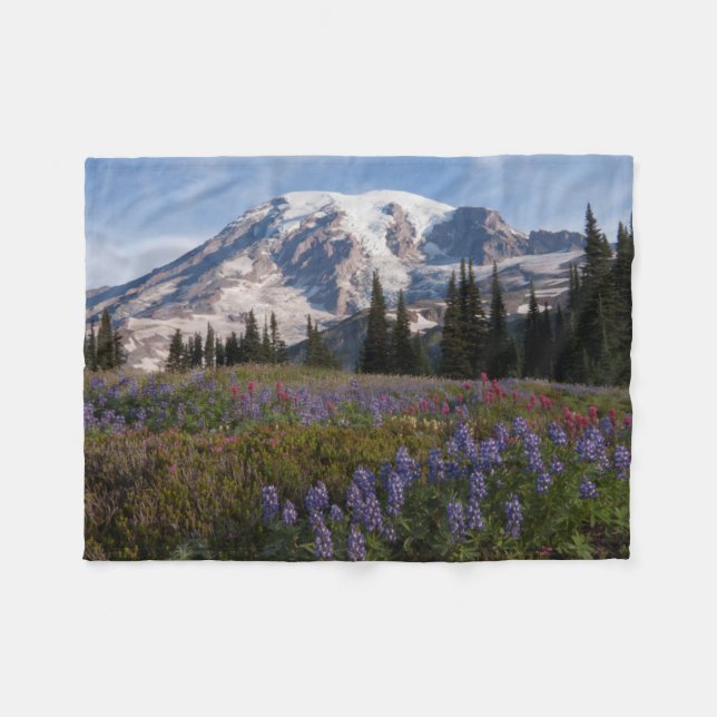 Nationalpark Rainier, Berg Rainier 3 Fleecedecke (Vorderseite (Horizontal))