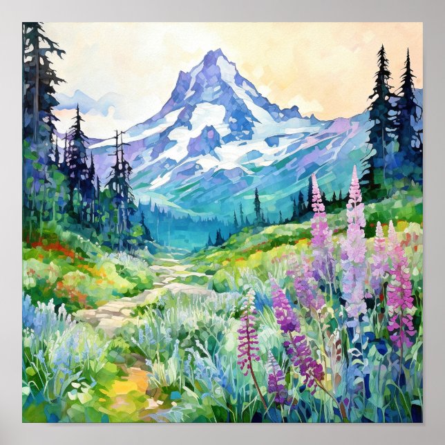 Nationalpark Rainier Poster (Vorne)