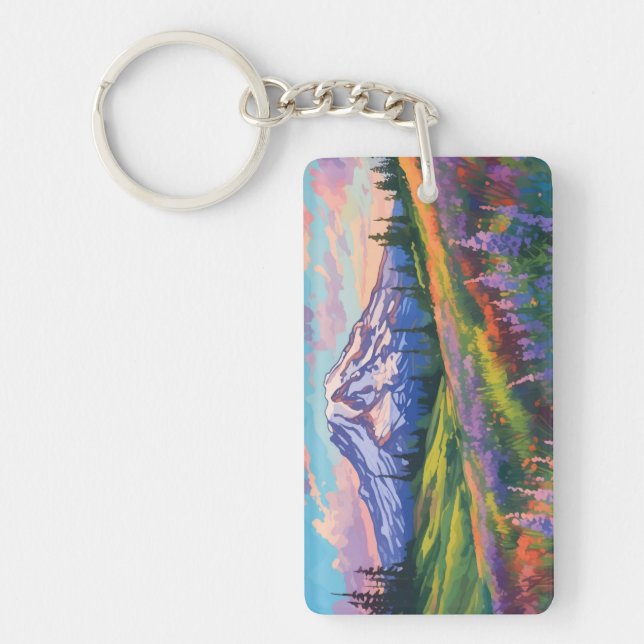 Nationalpark Rainier Schlüsselanhänger (Vorderseite)