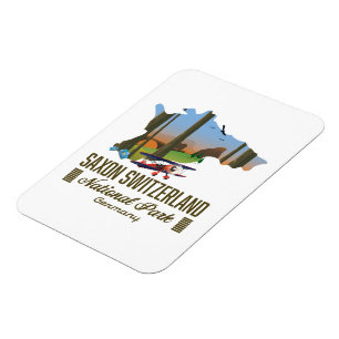 Nationalpark Sächsische Schweiz Deutschland Karte Magnet