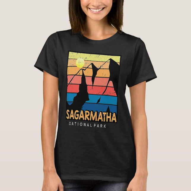 Nationalpark Sagarmatha Everest Tibet Nepal 1976 T-Shirt (Vorderseite)