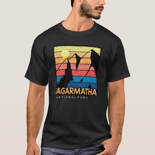 Nationalpark Sagarmatha Everest Tibet Nepal 1976 T-Shirt (Vorderseite)