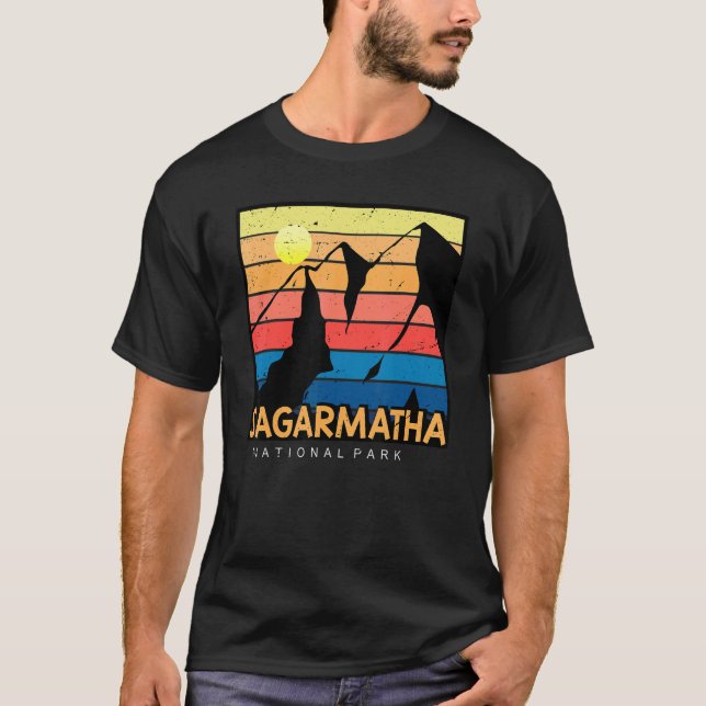 Nationalpark Sagarmatha Everest Tibet Nepal 1976 T-Shirt (Vorderseite)