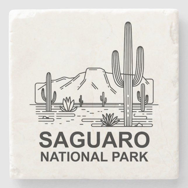 Nationalpark Saguaro Nationalpark California Steinuntersetzer (Vorderseite)