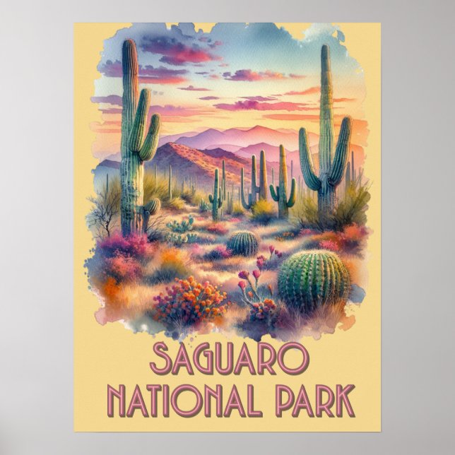 Nationalpark Saguaro Poster (Vorne)