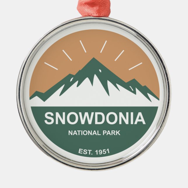Nationalpark Snowdonia Ornament Aus Metall (Vorne)