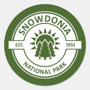 Nationalpark Snowdonia Runder Aufkleber