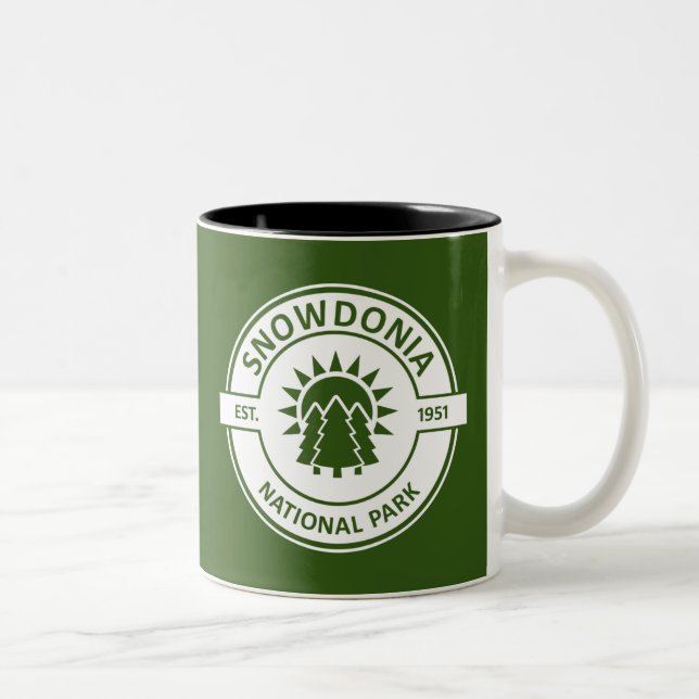 Nationalpark Snowdonia Zweifarbige Tasse (Rechts)