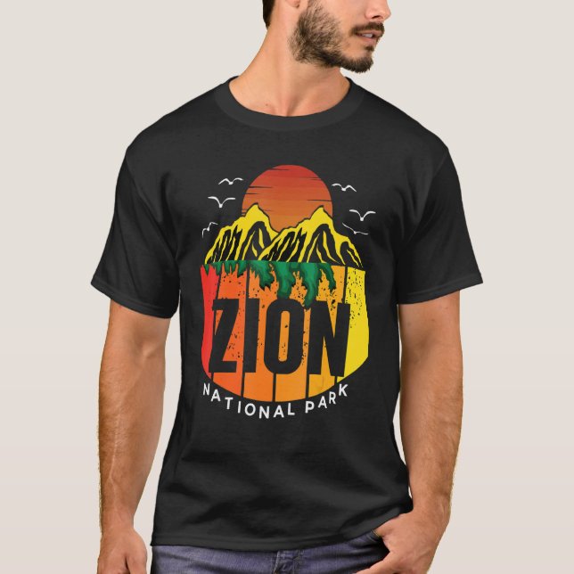 Nationalpark Souvenir Utah Zion Wandern neben dem  T-Shirt (Vorderseite)