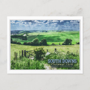 NATIONALPARK SÜDDOWNS - BRIGHTON - ENGLAND POSTKARTE