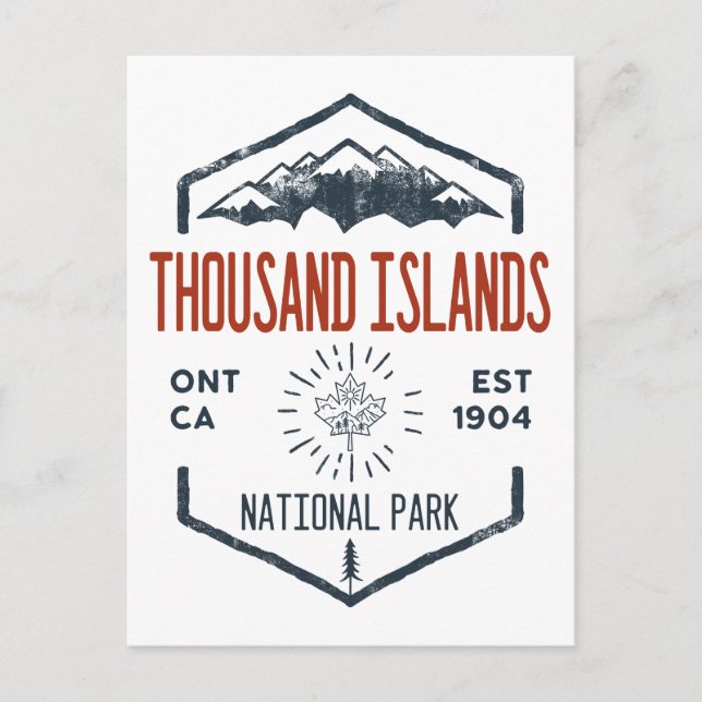 Nationalpark Thousineninseln Vintag Postkarte (Vorderseite)