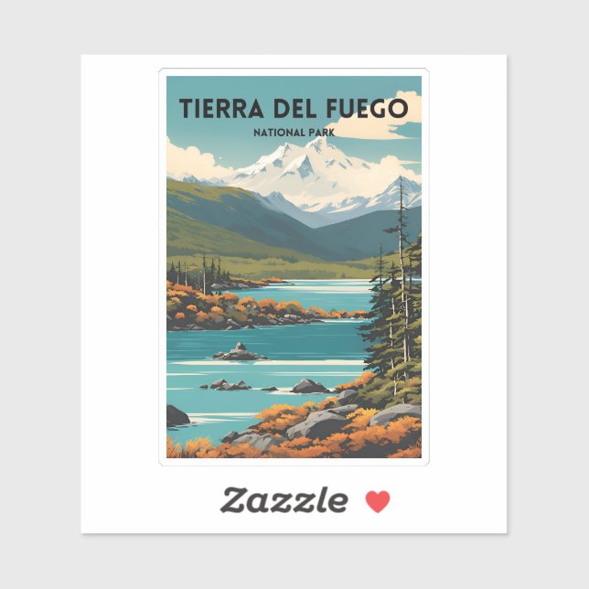 Nationalpark Tierra del Fuego Aufkleber (Blatt)