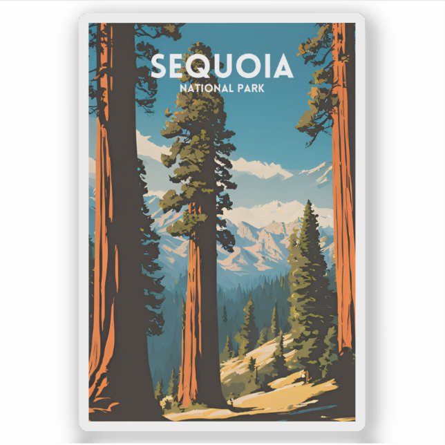 Nationalpark Travel Sequoia Aufkleber (Vorderseite)
