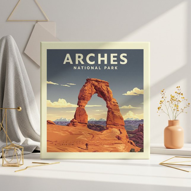 Nationalpark Vintag Arches Fliese (Von Creator hochgeladen)