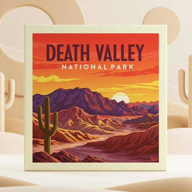 Nationalpark Vintag Death Valley Fliese (Von Creator hochgeladen)