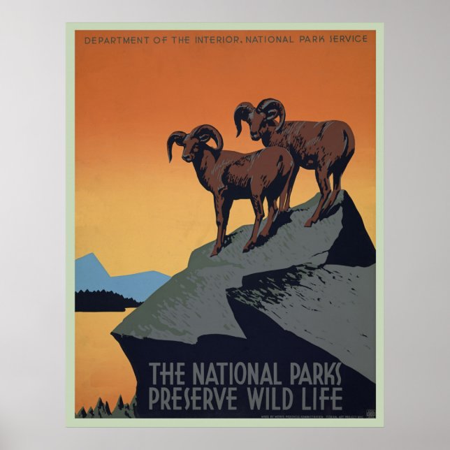 Nationalpark Vintage Poster (Vorne)