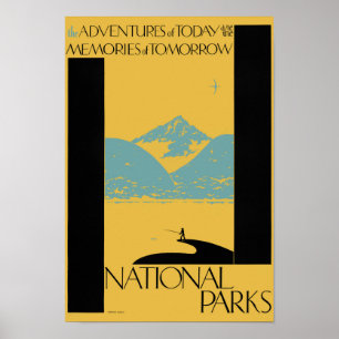 Nationalpark-Vintages Plakat US wieder hergestellt