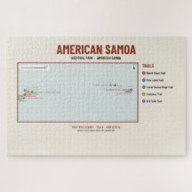 Nationalpark von Amerikanisch-Samoa-Wanderweg-Kart