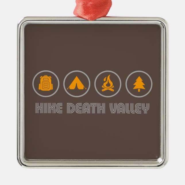 Nationalpark Wanderweg Death Valley Ornament Aus Metall (Vorne)