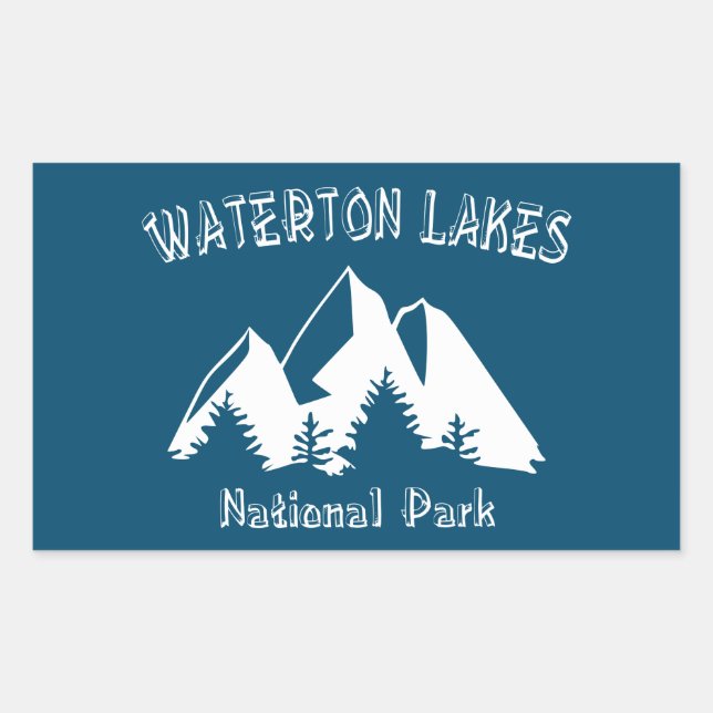 Nationalpark Waterton Lakes Rechteckiger Aufkleber (Vorderseite)