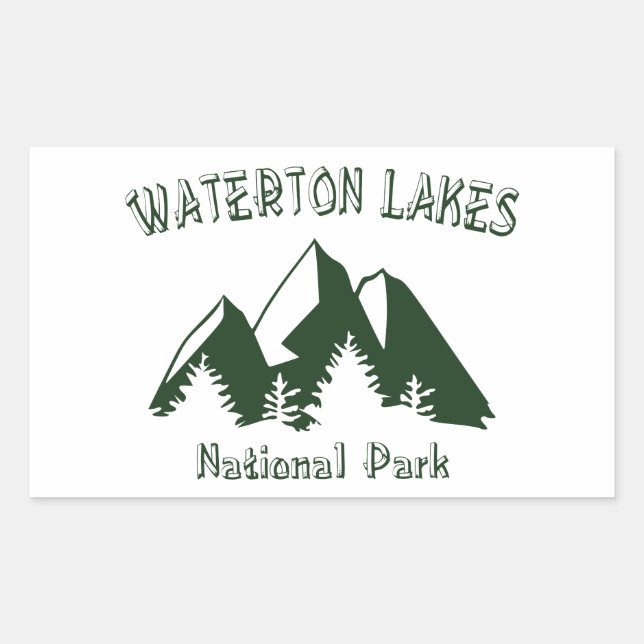 Nationalpark Waterton Lakes Rechteckiger Aufkleber (Vorderseite)