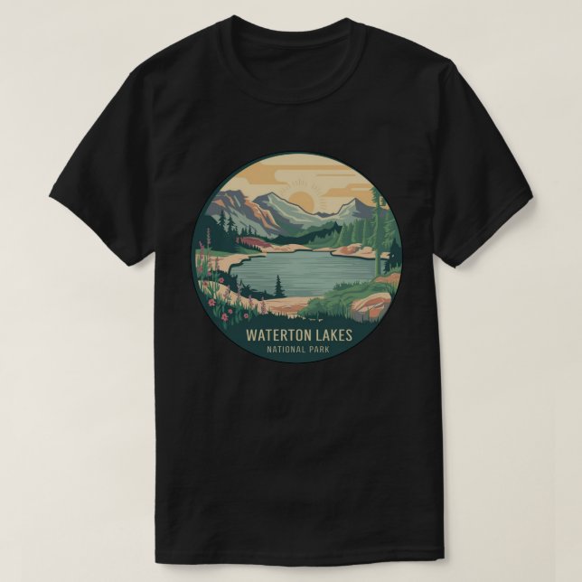 Nationalpark Waterton Lakes T-Shirt (Design vorne)