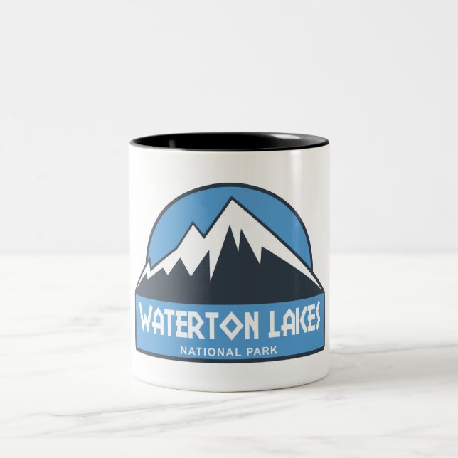Nationalpark Waterton Lakes Zweifarbige Tasse (Mittel)