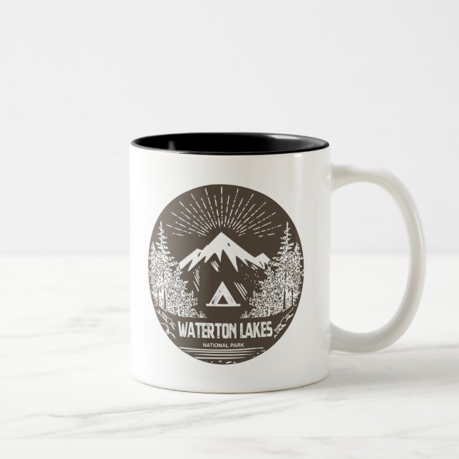 Nationalpark Waterton Lakes Zweifarbige Tasse (Rechts)