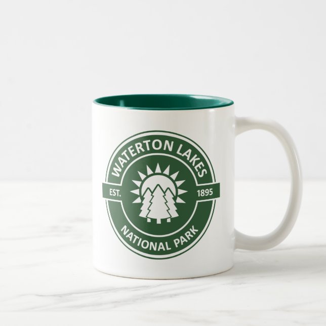 Nationalpark Waterton Lakes Zweifarbige Tasse (Rechts)