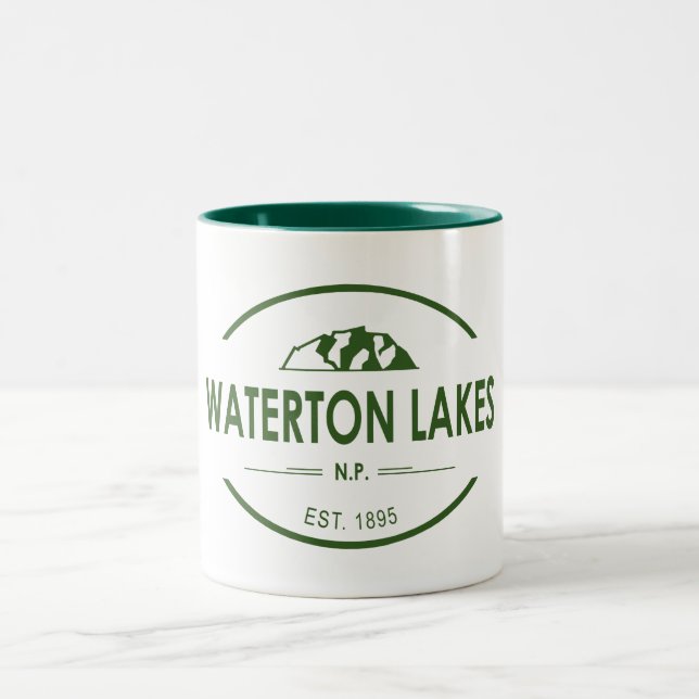 Nationalpark Waterton Lakes Zweifarbige Tasse (Mittel)