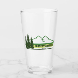 Nationalpark Waterton Seen Grüne Streifen Glas