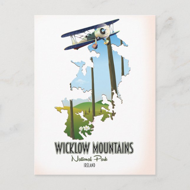 Nationalpark Weidengebirge Landkarte Postkarte (Vorderseite)