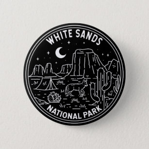 Nationalpark White Sands New Mexico Monoline Button