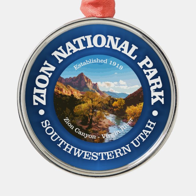 Nationalpark Zion 2 Ornament Aus Metall (Vorne)