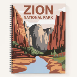 Nationalpark Zion Art Notizbuch