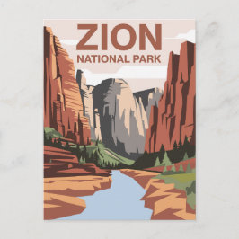 Nationalpark Zion Art Postkarte