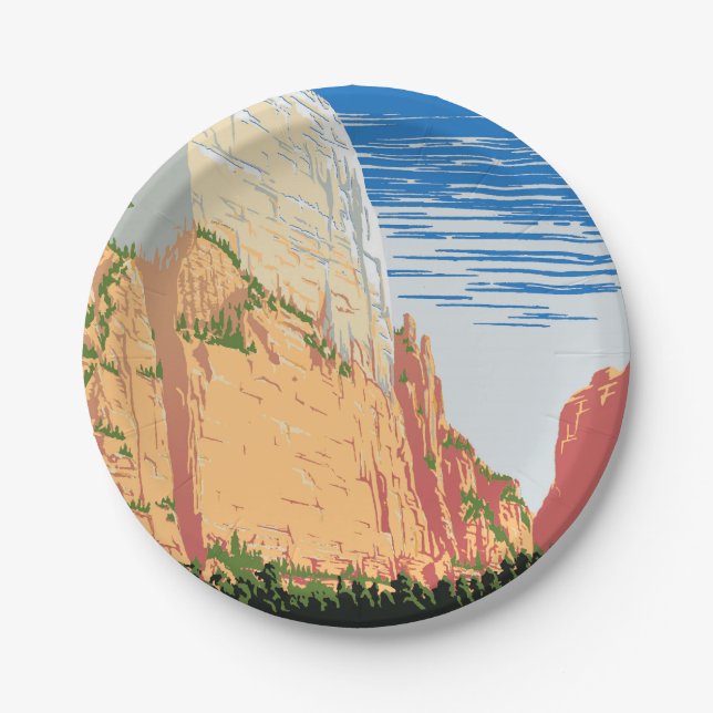 Nationalpark Zion Pappteller (Vorderseite)