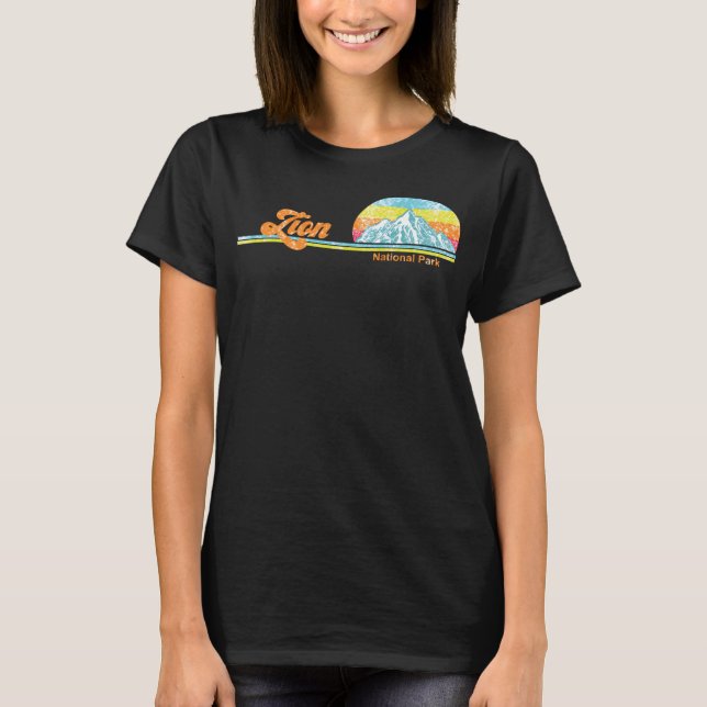 Nationalpark Zion Retro T-Shirt (Vorderseite)