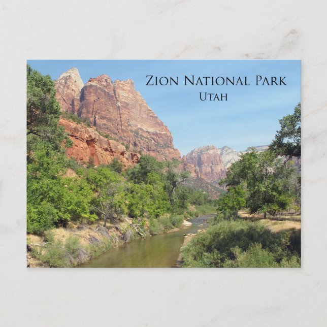 Nationalpark Zion, Utah Postkarte (Vorderseite)
