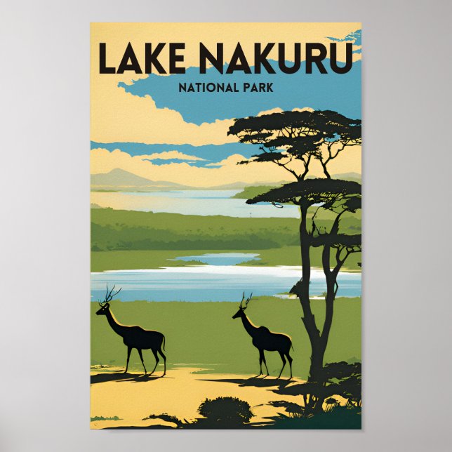Nationalparkreise See nakuru Poster (Vorne)