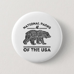 Nationalparks Bär Wandern Reisen Camping Outdoor Button