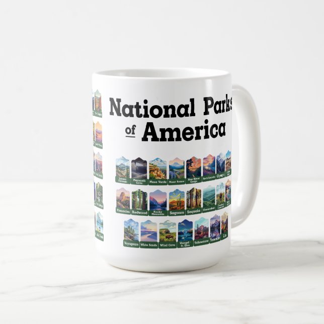 Nationalparks der USA USA Kaffeetasse (VorderseiteRechts)