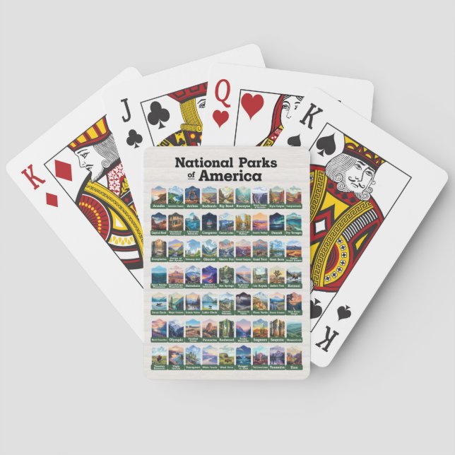 Nationalparks der USA USA Spielkarten (Rückseite)